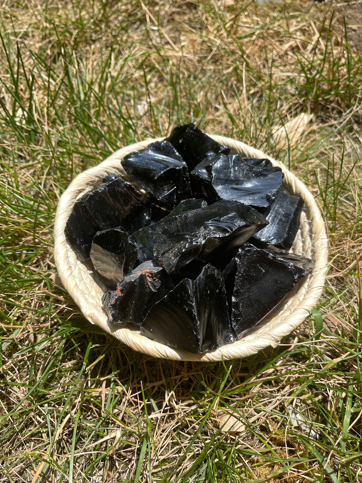 Raw Black Obsidian