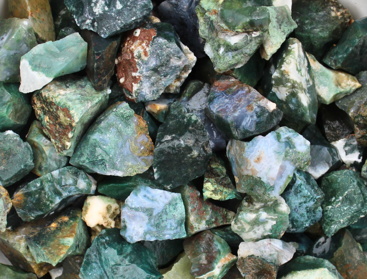 Raw Moss Agate